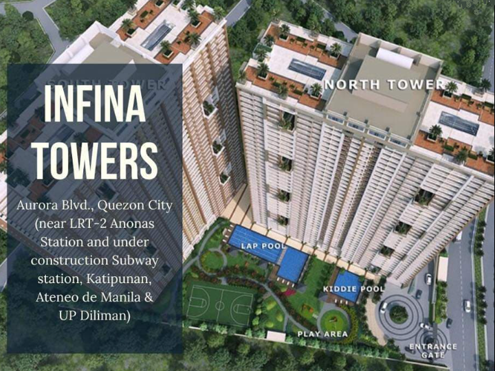INFINA by DMCI Ready For Occupancy 56.00 sqm 2-bedroom Residential Condo For Sale in Quezon City