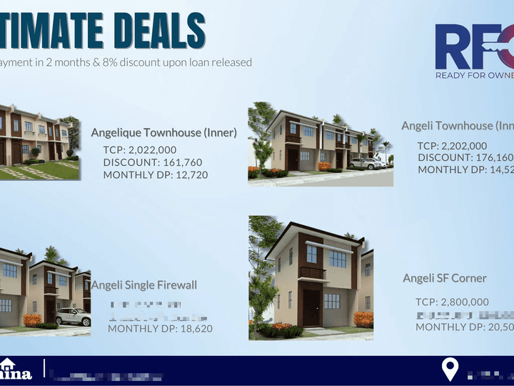 2% downpayment, 8% discount on 3-bedroom Townhouse For Sale in Oton Iloilo