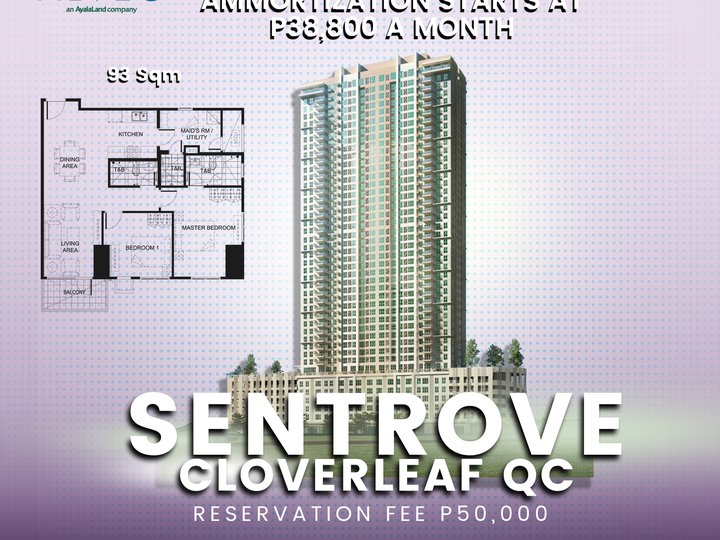 93 sqm 2-bedroom High End Condominium For Sale in Cloverleaf QC