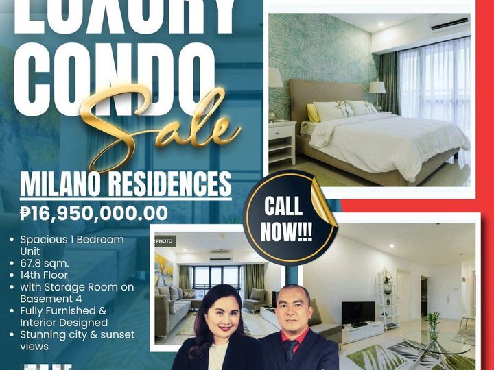 67.00 sqm 1-bedroom Condo For Sale in Milano Residences Century City Makati Metro Manila