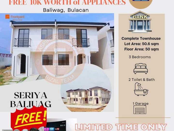 3-bedroom RFO Townhouse For Sale in Baliuag Bulacan