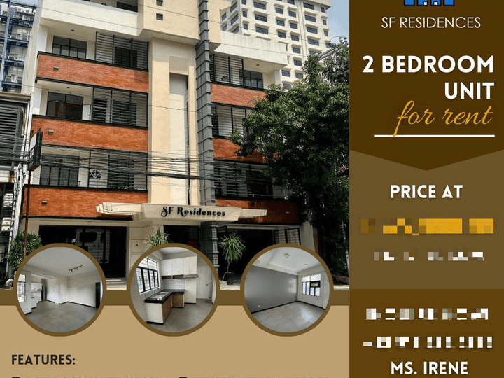 80.00 sqm 2-bedroom Residential Condo For Rent in Quezon City