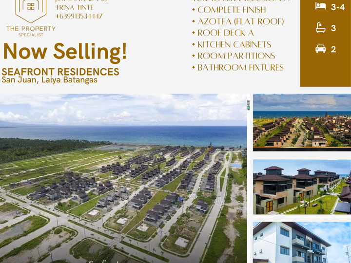 House&Lot with Beachfront Access ! Seafront Residences Laiya Batangas