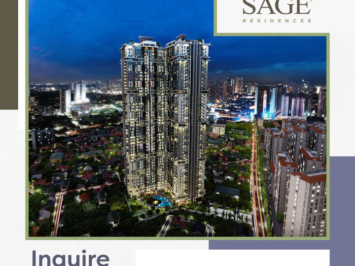 31.5 sqm Studio with balcony  in Mandaluyong SAGE RESIDENCES by DMCI