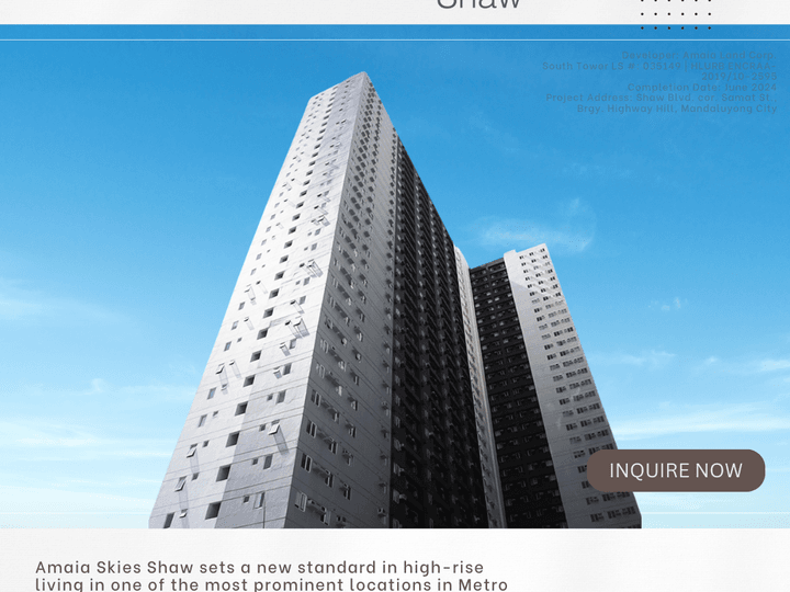 Sky-High Living: Embrace Urban Elegance at Amaia Skies Shaw!