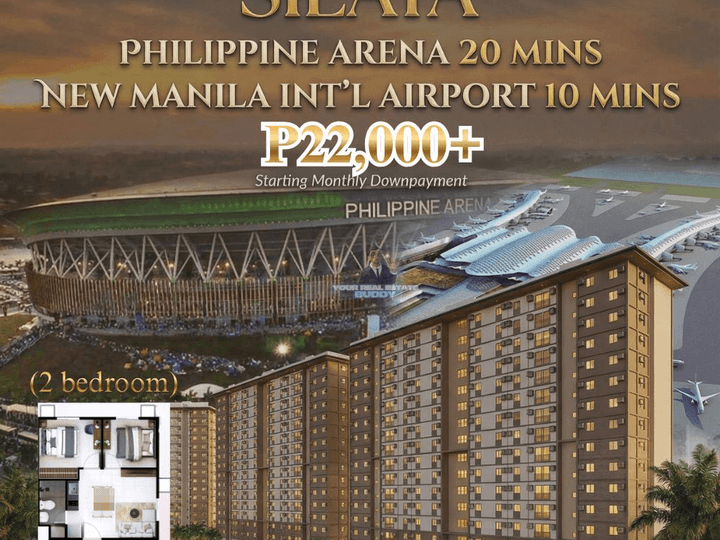 Luxury Airbnb Condo near New Manila International Airport 2-bedroom (42.74sqm)