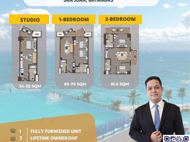 Pre-selling studio, 1 bedroom and 2 bedroom condotel for sale