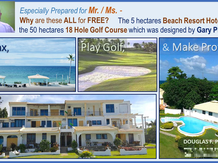 36-bedroom Beach Hotel and Golf Course are FREE in San Remigio, Cebu