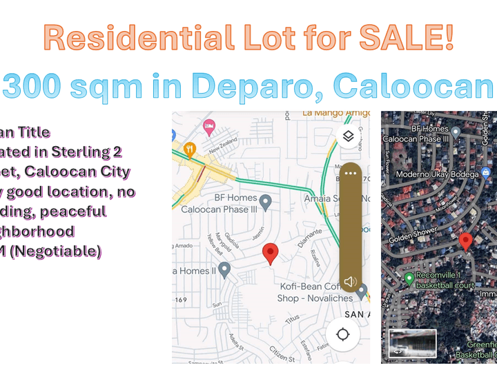 300sqm Residential Lot (clean title) Caloocan City
