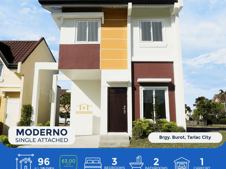 3 BEDROOMS SINGLE ATTACHED HOUSE FOR SALE IN MC ARTHUR HIGHWAY TARLAC NEAR HACIENDA LUISITA PARK