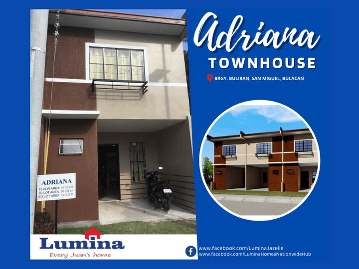 Pre-selling 2-BR Adriana Townhouse | Lumina San Miguel Bulacan