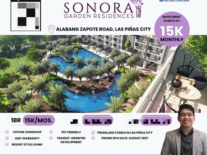 DMCI Homes SONORA GARDEN RESIDENCES (Ready For Occupancy Condo For Sale in Las Pinas)