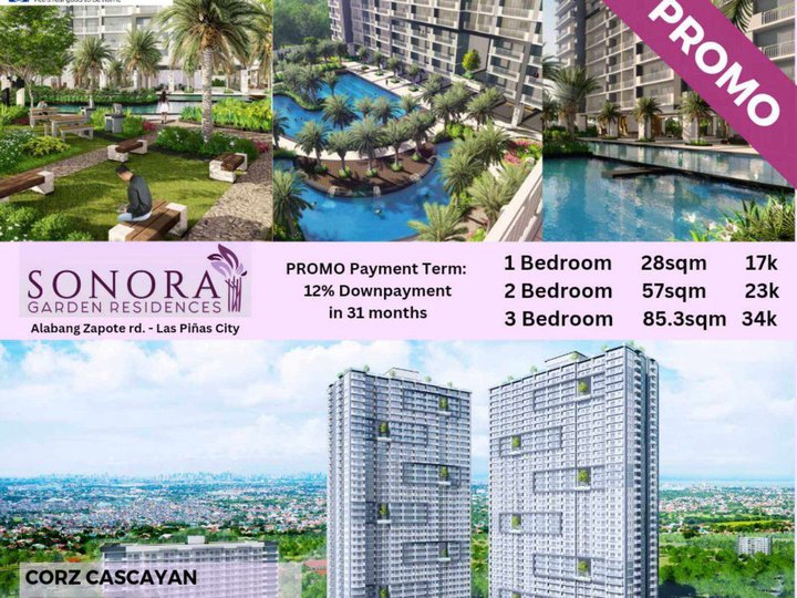 1br Condo In Las Pinas Sonora Garden RobinsonDMCI joint venture