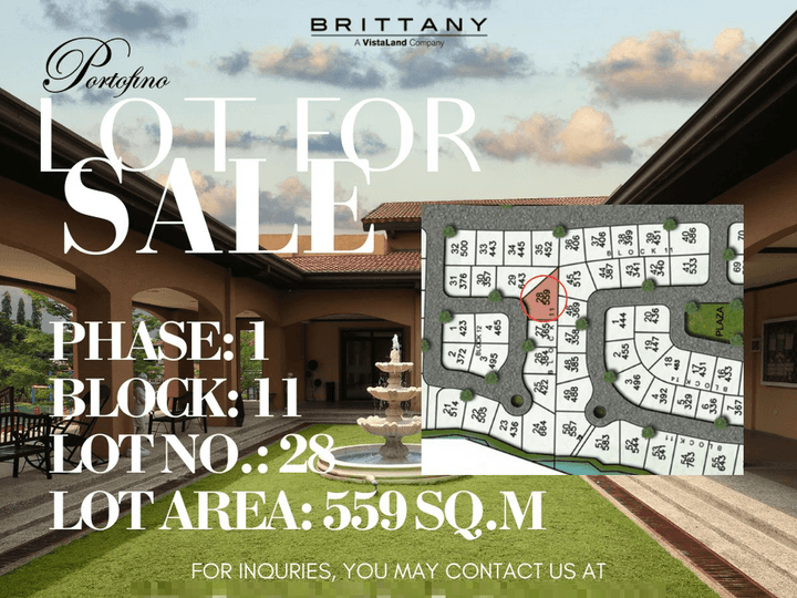559 sqm Residential Luxury Lot for Sale in Vista Alabang