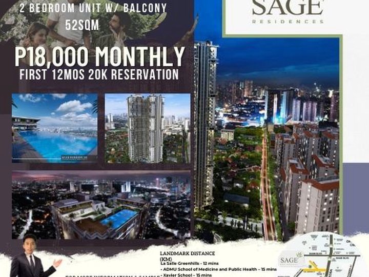 52.00 sqm 2-bedroom Condo For Sale in Mandaluyong Metro Manila