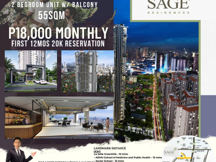 55.00 sqm 2-bedroom Condo For Sale in Mandaluyong Metro Manila
