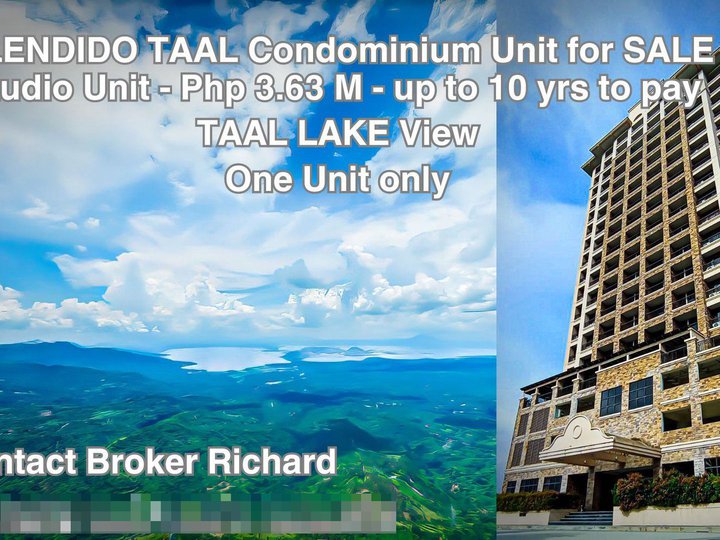 Splendido Taal Tagaytay Condominium Unit with View of Taal Lake
