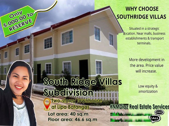RFO 2-bedroom Townhouse Rent-to-own thru Pag-IBIG in Lipa Batangas