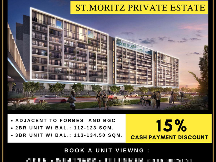 3 yrs. to pay at 0% interest 3-bedroom Condo beside Forbes and BGC
