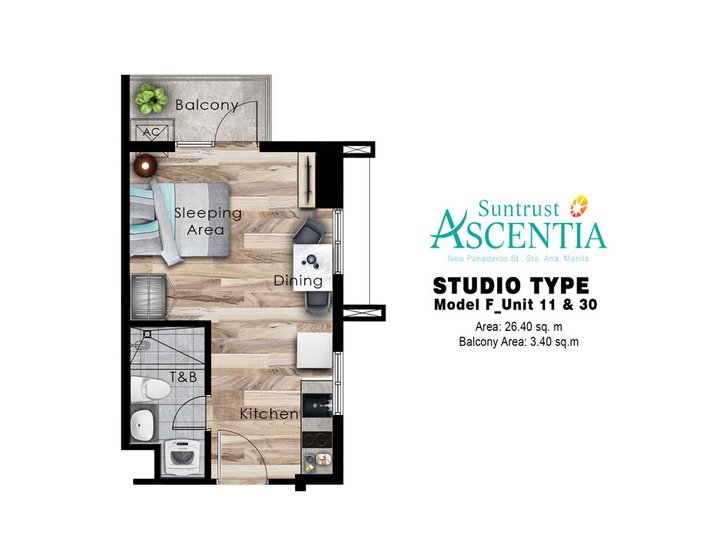 SPACIOUS STUDIO UNIT CONDOMINIUM IN SUNTRUST ASCENTIA STA ANA MANILA