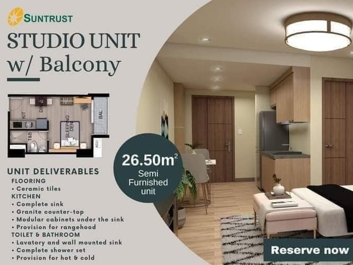 24.00 sqm 1-bedroom Condo For Sale in Davao Park District Davao City