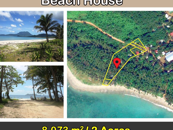 8,073 m2 / 2 Acres White Sand Sunset Beach House in San Vicente