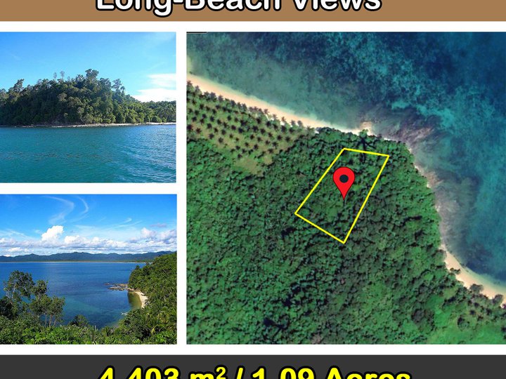 4,403 m2 / 1.09 Acres   Hilltop Seafront Long-Beach Views