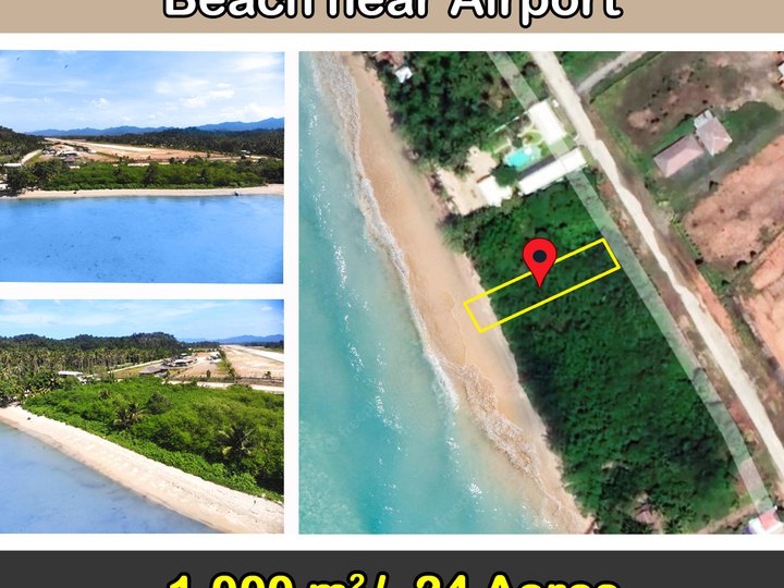 1,000 m2 / .25 Acres White Sand Sunset Titled Beach near Airport