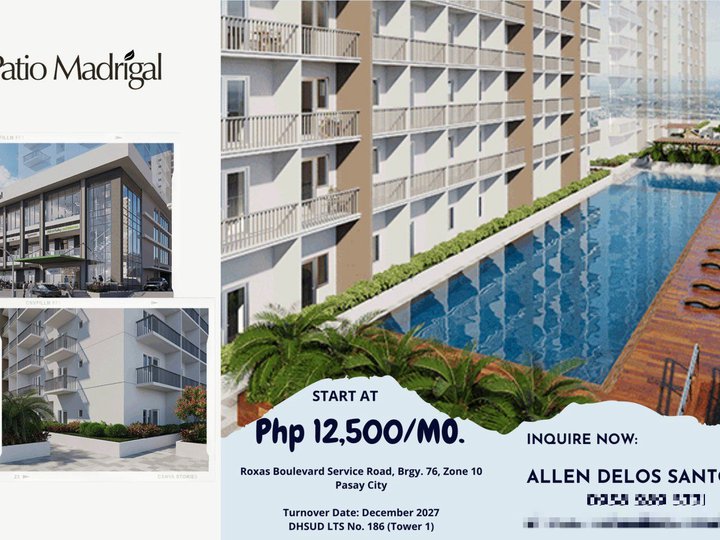 34.10 sqm 1-bedroom Condo For Sale in Pasay Metro Manila