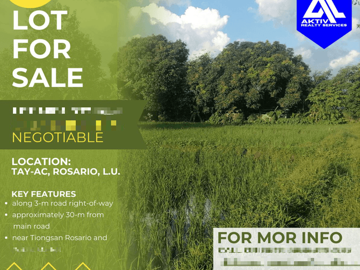 Affordable Lot for Sale in Rosario La Union near Tiongsan Supermarket