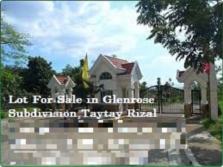 I'm selling titled residential lot in Glenrose Subdivision,Taytay Rizal 09759663299