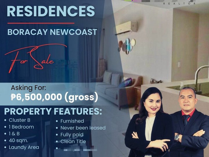 Pre-Owned Furnished 40 sqm Beach Condo For Sale in Oceanway Residences Boracay Newcoast