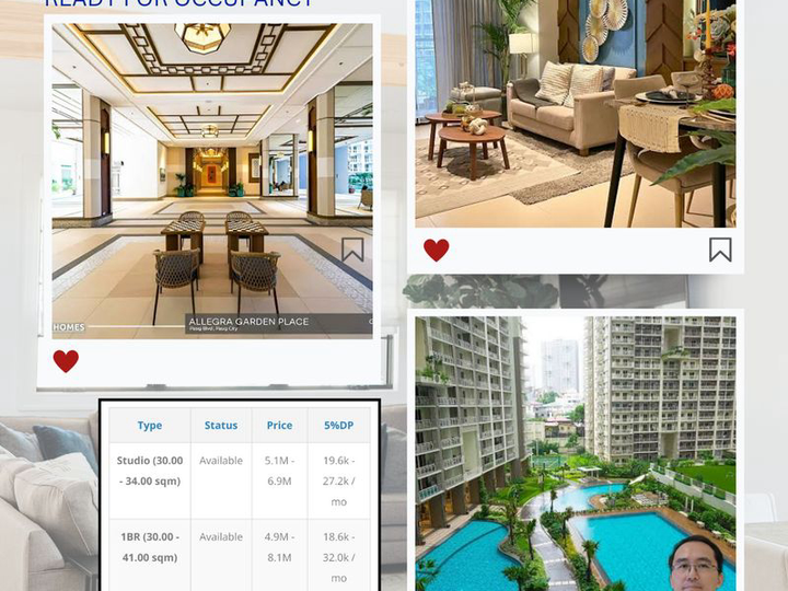 Allegra Garden Place by DMCI Homes 2BR condo in Pasig C5 near BGC ...