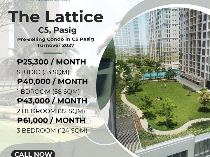 90 sqm 2-bedroom Condo For Sale in The Lattice at Parklinks Pasig City