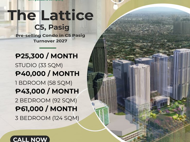 128 sqm 3bedroom Condo For Sale in C5 PASIG | The Lattice at Parklinks