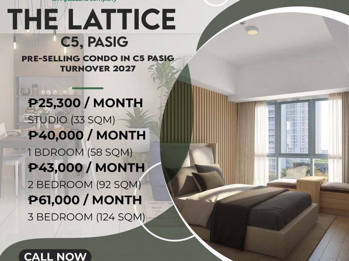 Pre-selling Condo 124 sqm 3-bedroom Unit For Sale in Pasig by Alveo