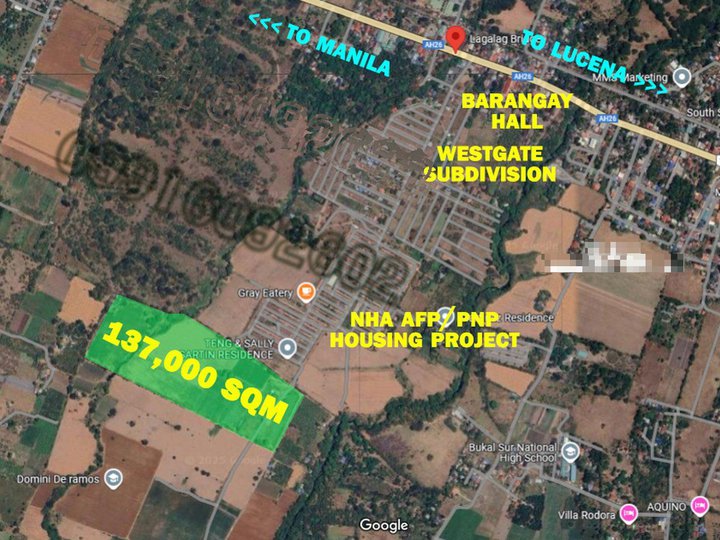 PHP 450 / sqm ONLY for Farm Lots FOR SALE by Owner 1.5 km from Maharlika Hiway in Tiaong