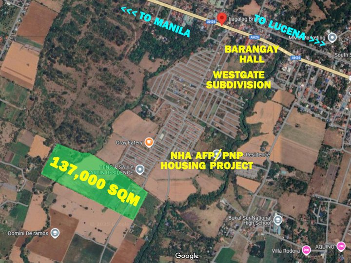 PHP 450 / sqm ONLY for Farm Lots FOR SALE by Owner 1.5 km from Maharlika Hiway in Tiaong