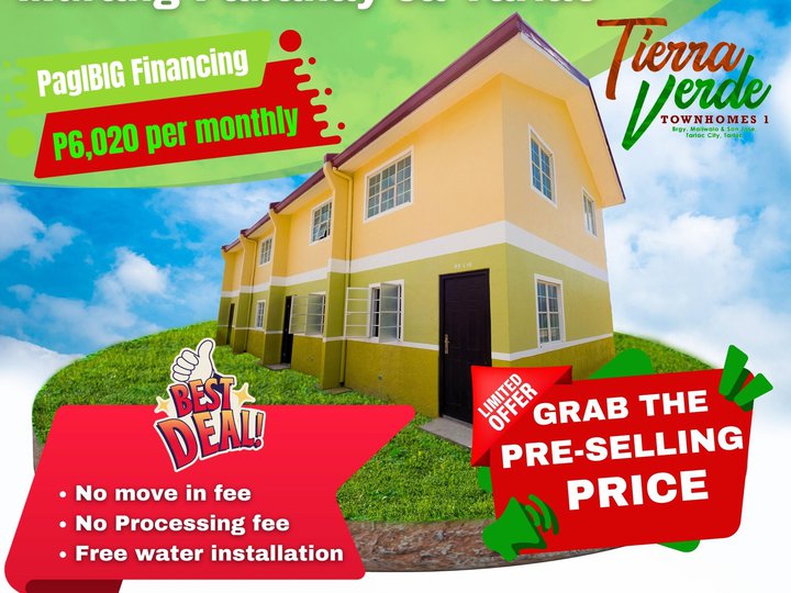 Preselling Affordable Townhouse in Maliwalo Tarlac City by Borland