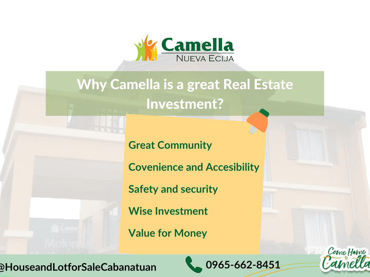 CAMELLA CABANATUAN LOT ONLY