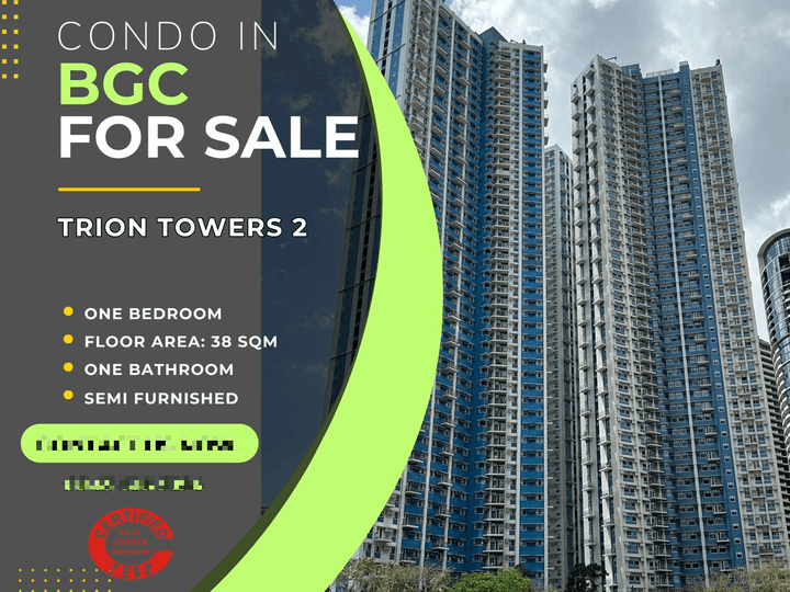 Trion Towers 2 1BR Condo For Sale in BGC Taguig