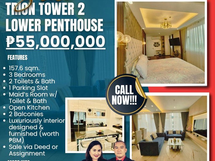 157.00 sqm 3-bedroom Fully Furnished Condo For Sale at Trion Tower
