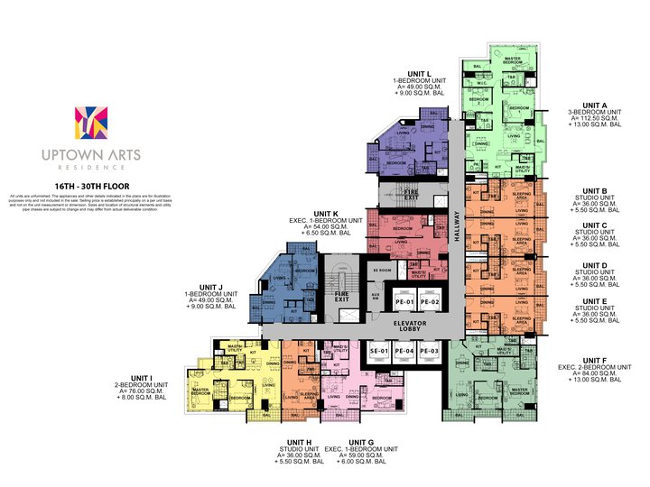 62.00 sqm 1-bedroom Condo For Sale Uptown Arts Bgc Taguig Megaworld