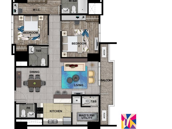 Pre selling 3 Bedroom Condominium in Uptown Arts Residence
