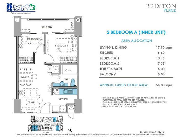 Brixton Place 2 bedroom with Parking condo for sale in Pasig City