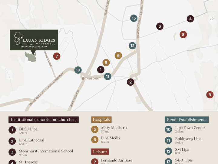 High-End Residential Lot For Sale - Lauan Ridges by Rockwell, Mataasnakahoy Batangas