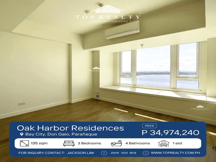 For Sale: 3 BR Condo in Oak Harbor Residences at Paranaque City