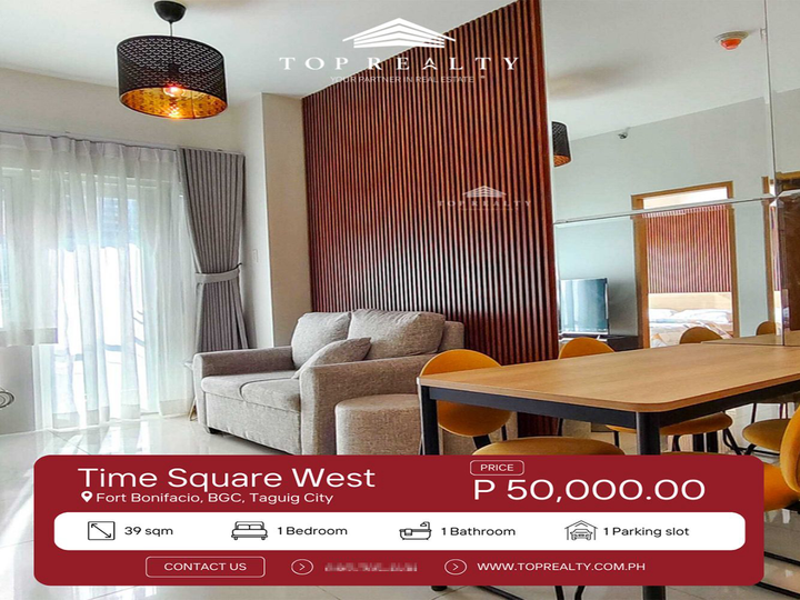 For Rent: 1BR 1 Bedroom Condominium in Time Square West, Taguig City