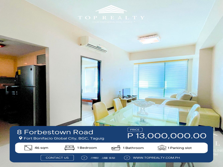 For Sale: 1BR Condo in BGC, Taguig at 8 Eight Forbestown Road