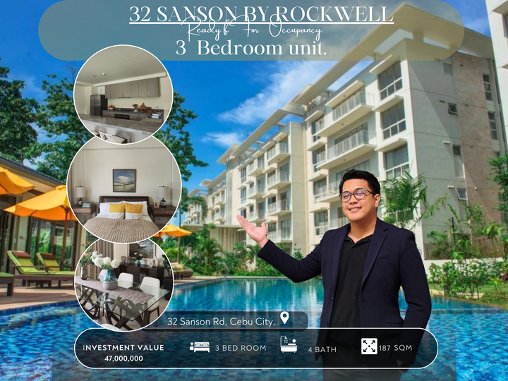 32 Sason By Rockwell 3 bedroom Condo For sale